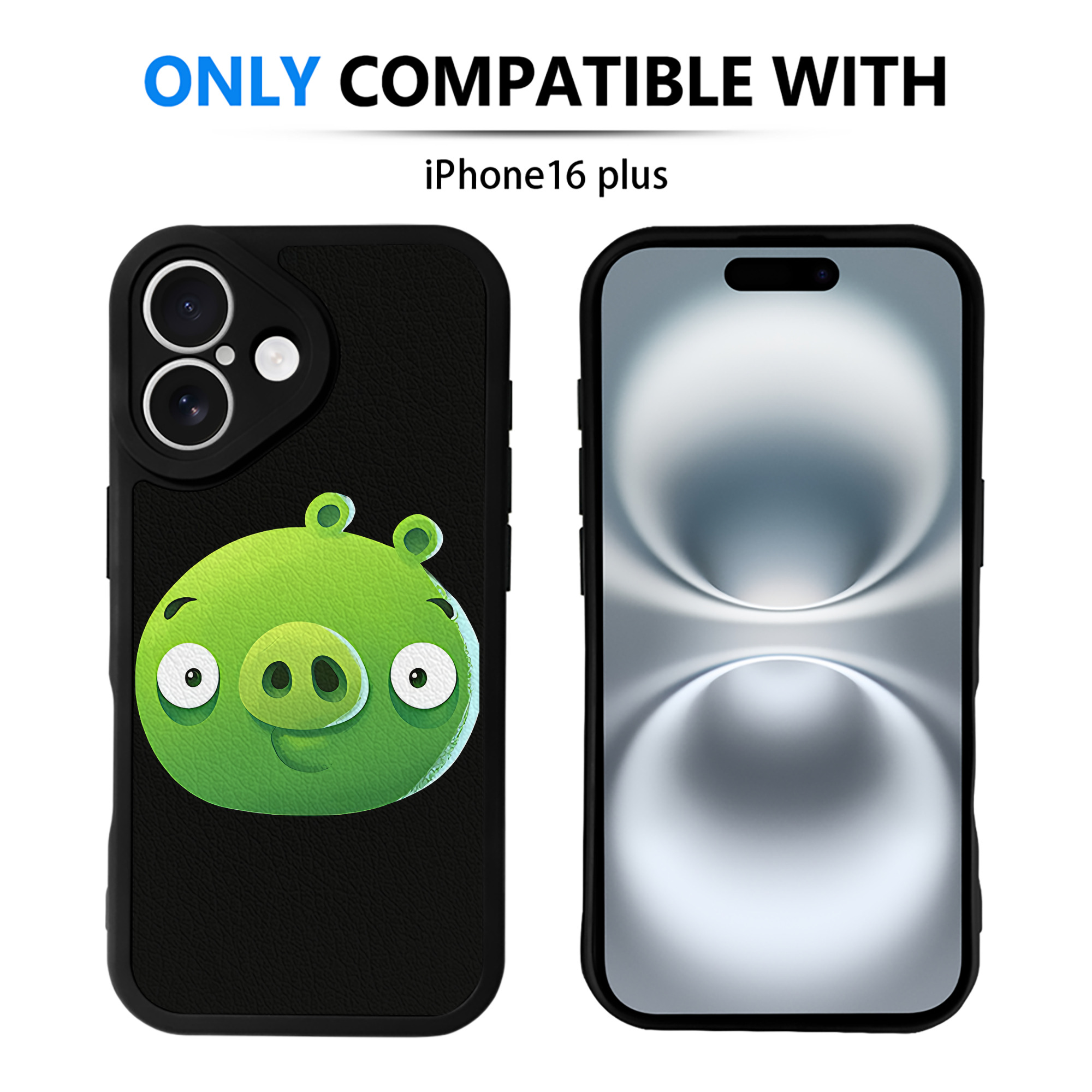 （画像用） Angry Birds アングリーバード 【iPhone 16シリーズ対応】シリコンスマホケース（レザー調） 材質：シリコン